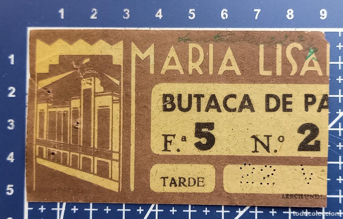 Cine: ENTRADA/TIQUET - MARIA LISARDA - SANTANDER - 1949