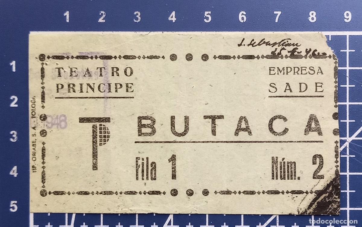 Cine: ENTRADA/TIQUET - TEATRO PRINCIPE - SAN SEBASTIAN - 1946