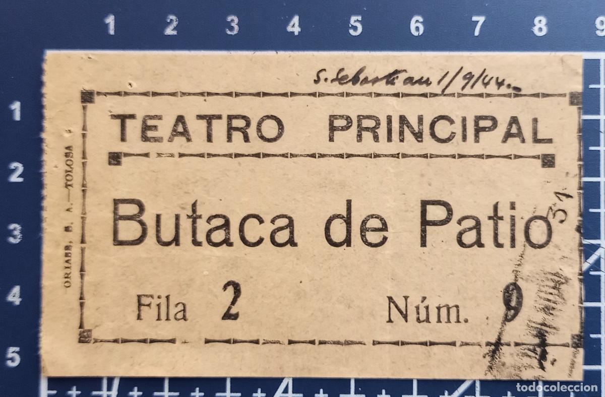 Cine: ENTRADA/TIQUET - TEATRO PRINCIPAL - SAN SEBASTIAN - 1944