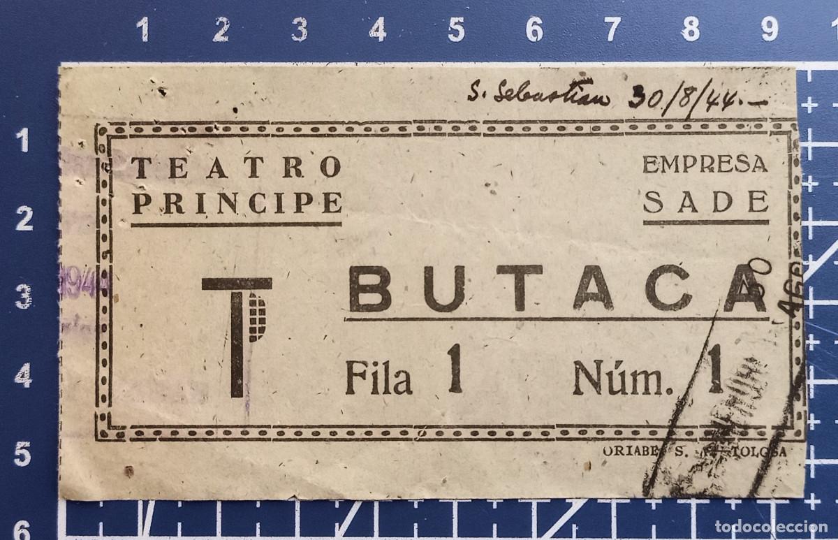 Cine: ENTRADA/TIQUET - TEATRO PRINCIPE - SAN SEBASTIAN - 1944
