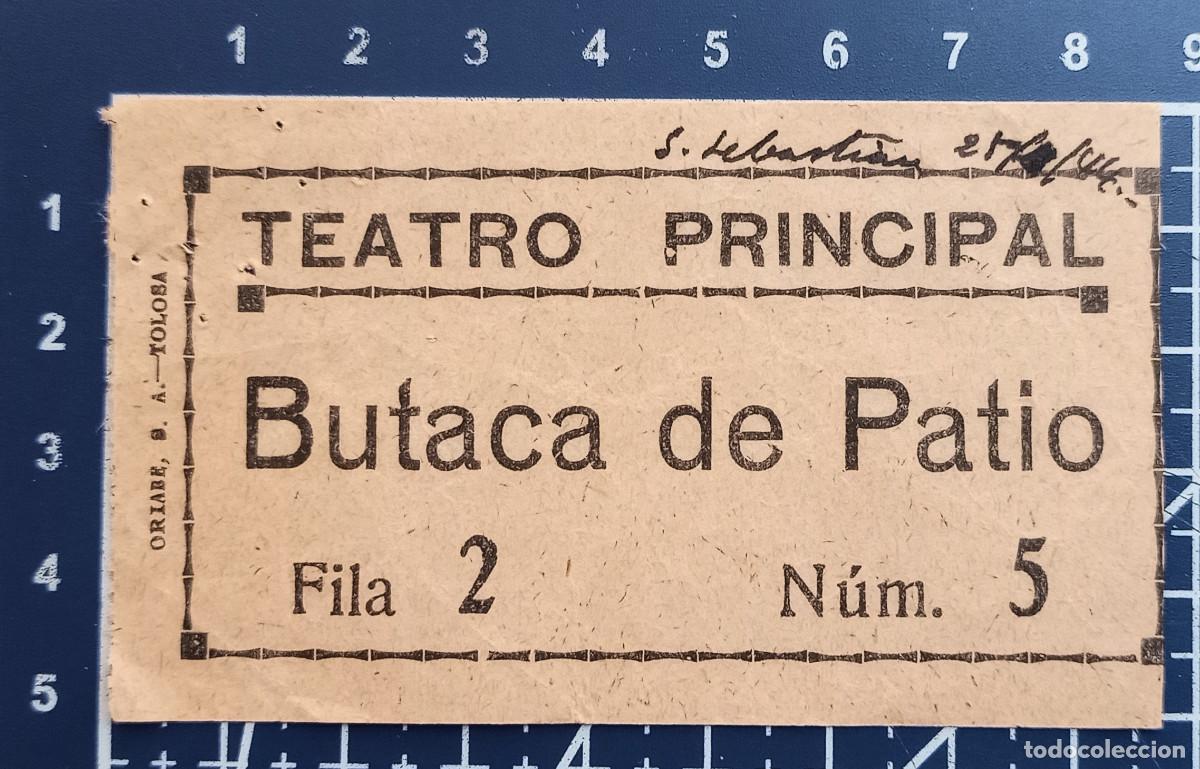 Cine: ENTRADA/TIQUET - TEATRO PRINCIPAL - SAN SEBASTIAN - 1944