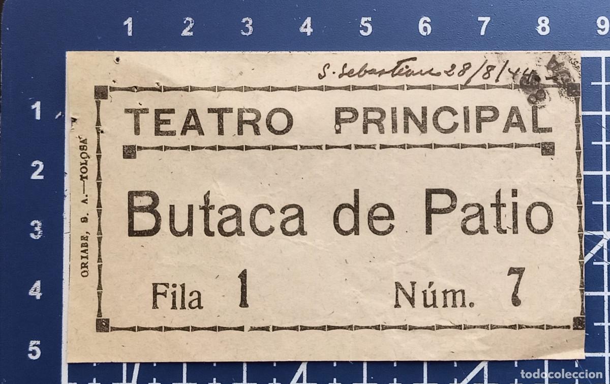 Cine: ENTRADA/TIQUET - TEATRO PRINCIPAL - SAN SEBASTIAN - 1944