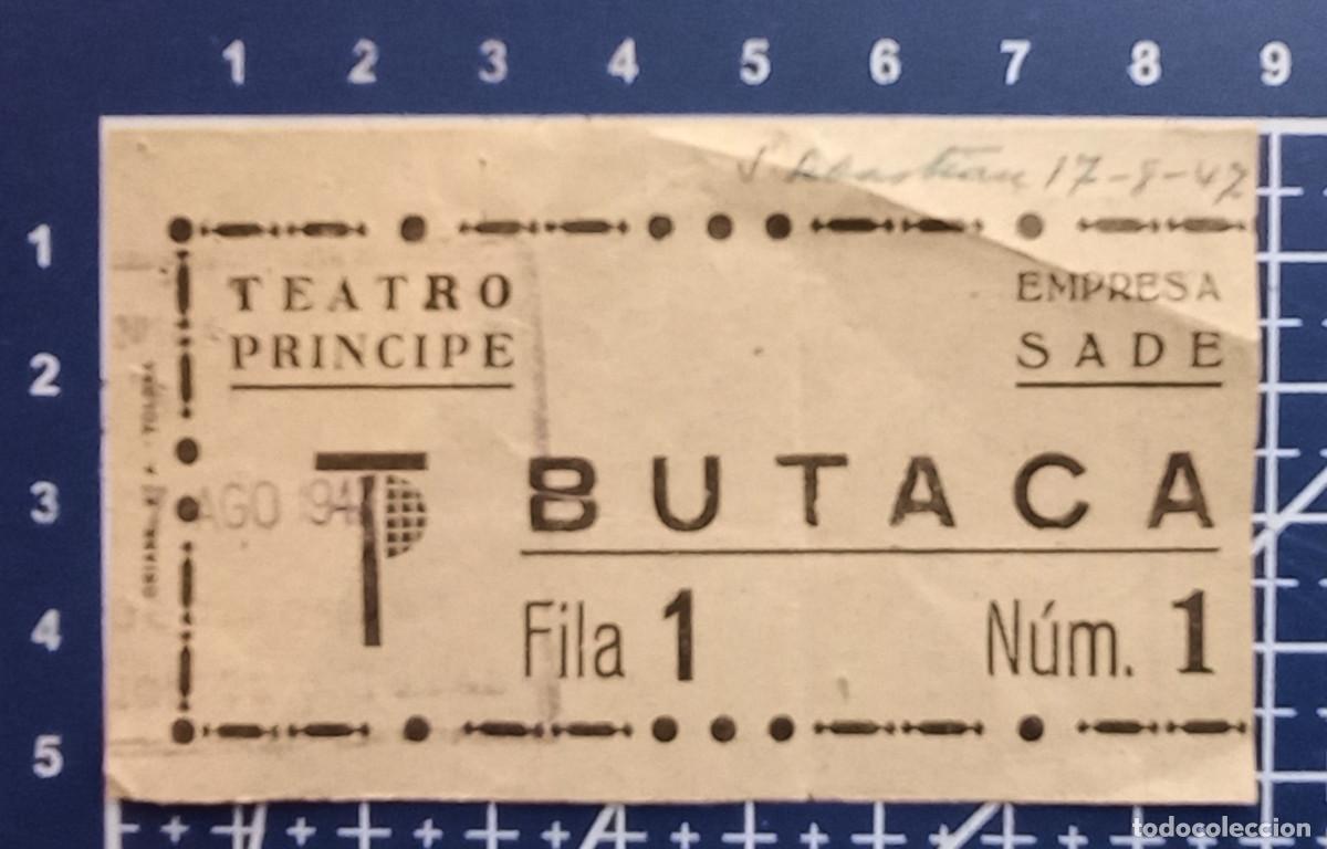Cine: ENTRADA/TIQUET - TEATRO PRINCIPE - SAN SEBASTIAN - 1947