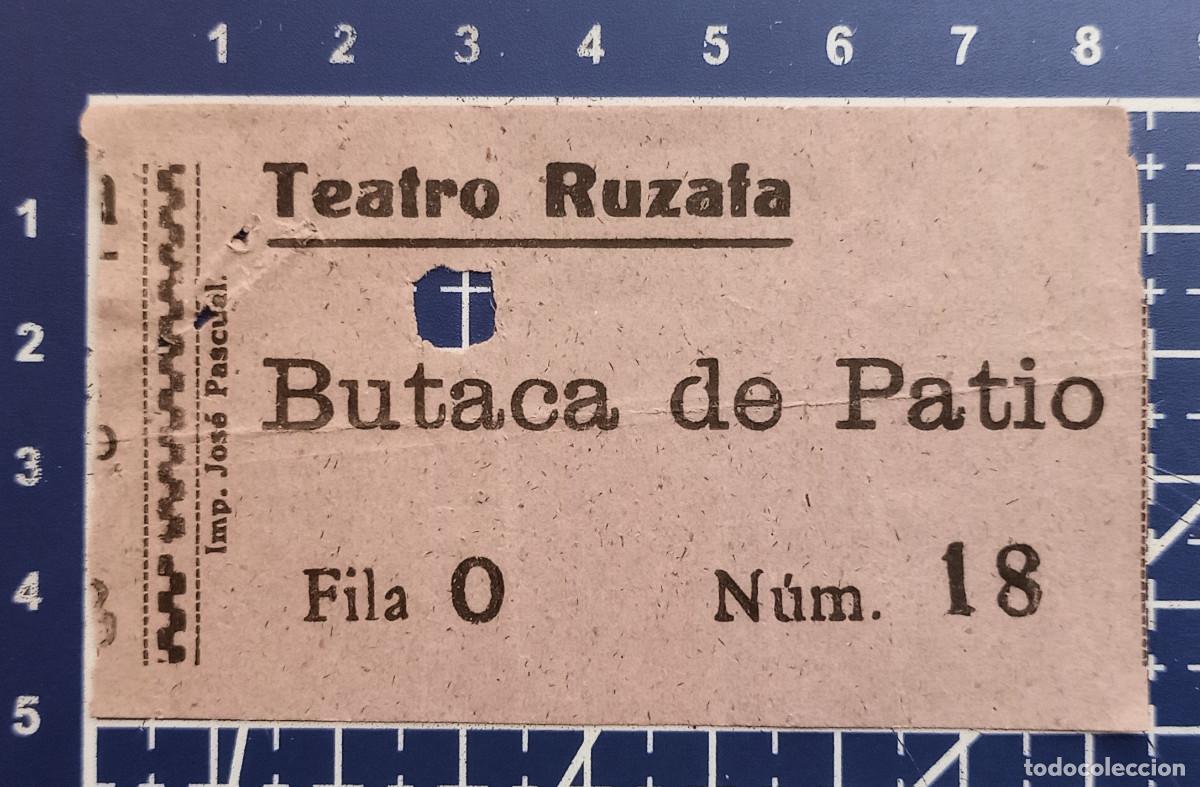 Cine: ENTRADA/TIQUET - TEATRO RUZAFA - 1941