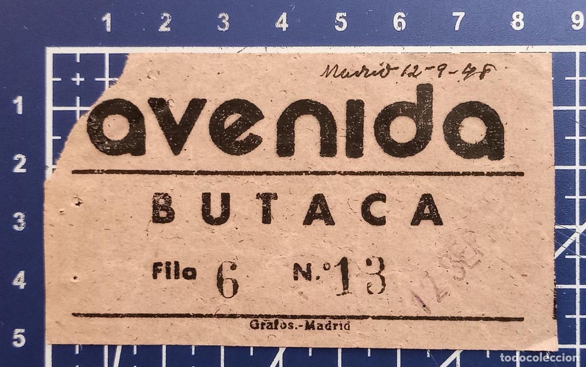 Cine: ENTRADA/TIQUET - AVENIDA - MADRID - 1948