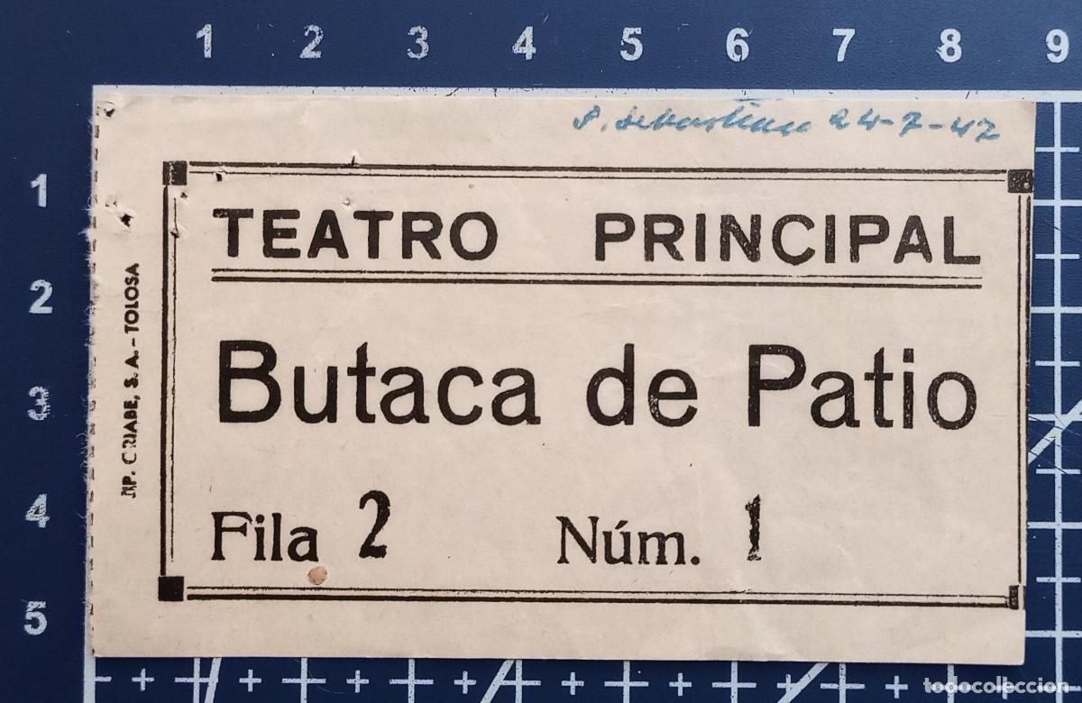 Cine: ENTRADA/TIQUET - TEATRO PRINCIPAL - SAN SEBASTIAN - 1947