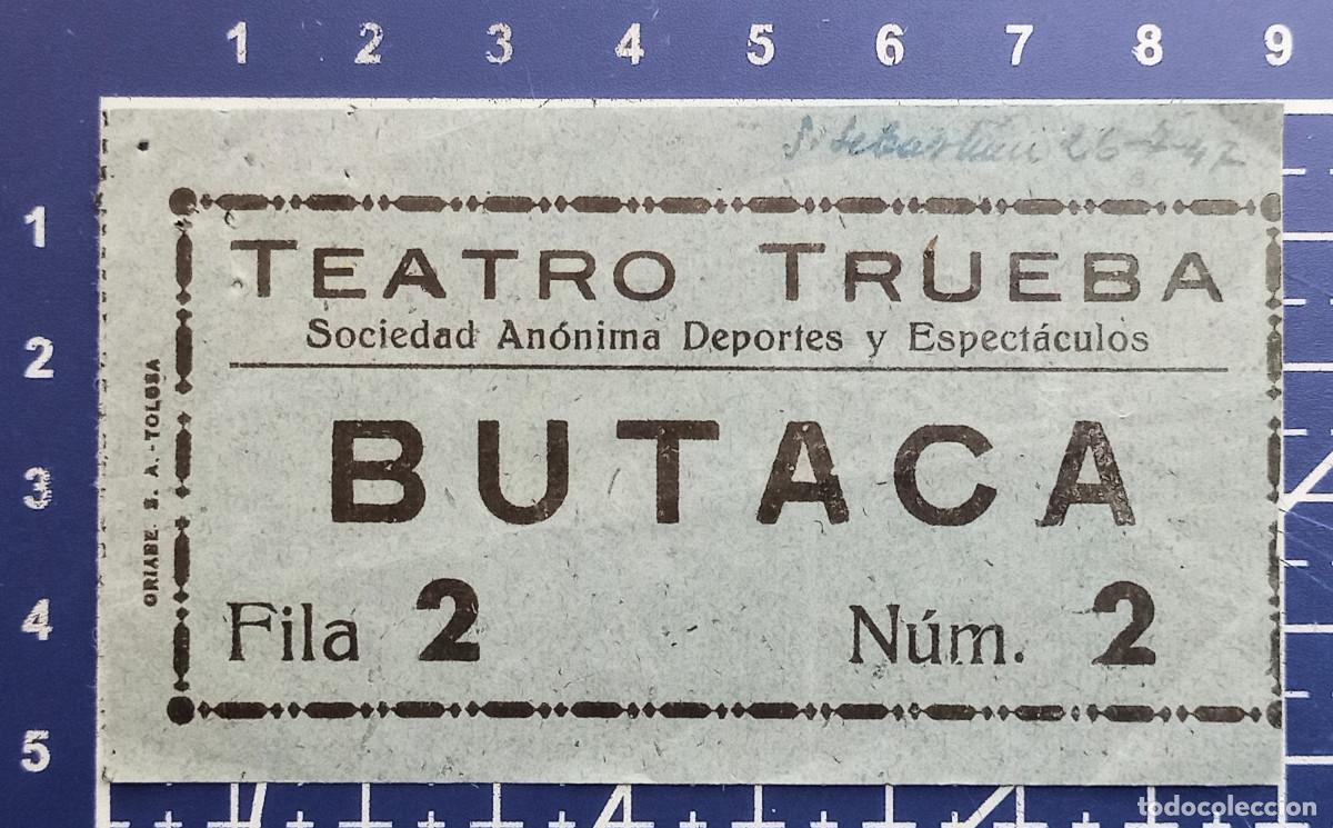 Cine: ENTRADA/TIQUET - TEATRO TRUEBA - SAN SEBASTIAN - 1947