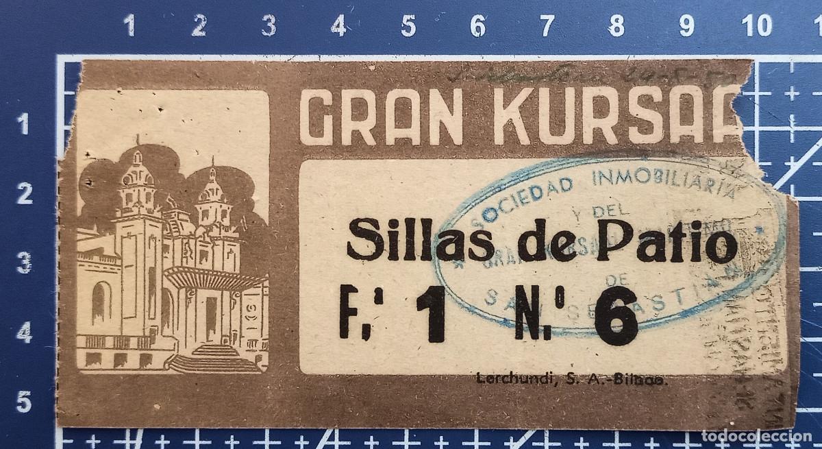 Cine: ENTRADA/TIQUET - GRAN KURSAAL - SAN SEBASTIAN - 1950