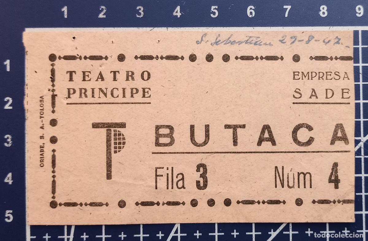 Cine: ENTRADA/TIQUET - TEATRO PRINCIPE - SAN SEBASTIAN - 1947