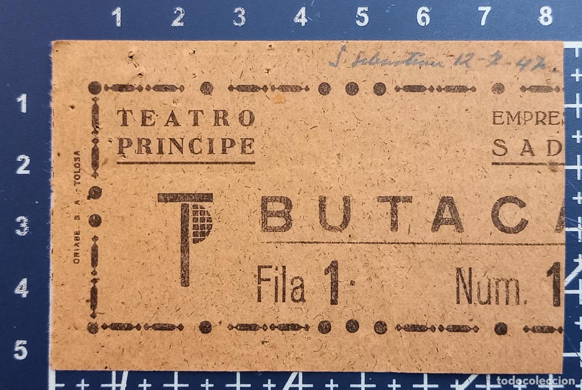 Cine: ENTRADA/TIQUET - TEATRO PRINCIPE - SAN SEBASTIAN - 1947