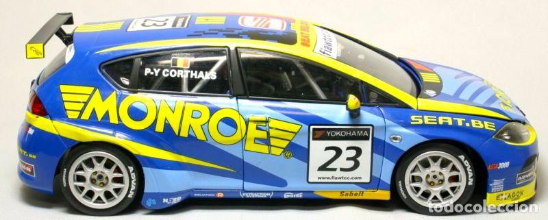 Coches a escala: Seat Le&oacute;n WTCC Pierre Yves Cothals escala 1/18 de Guiloy