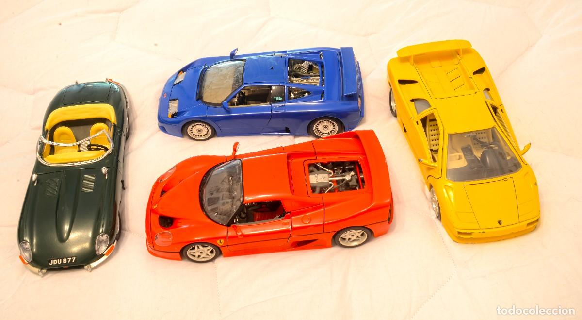 Coches a escala: LOTE DE 4 COCHES ESCALA 1/18 BURAGO, MADE IN ITALY