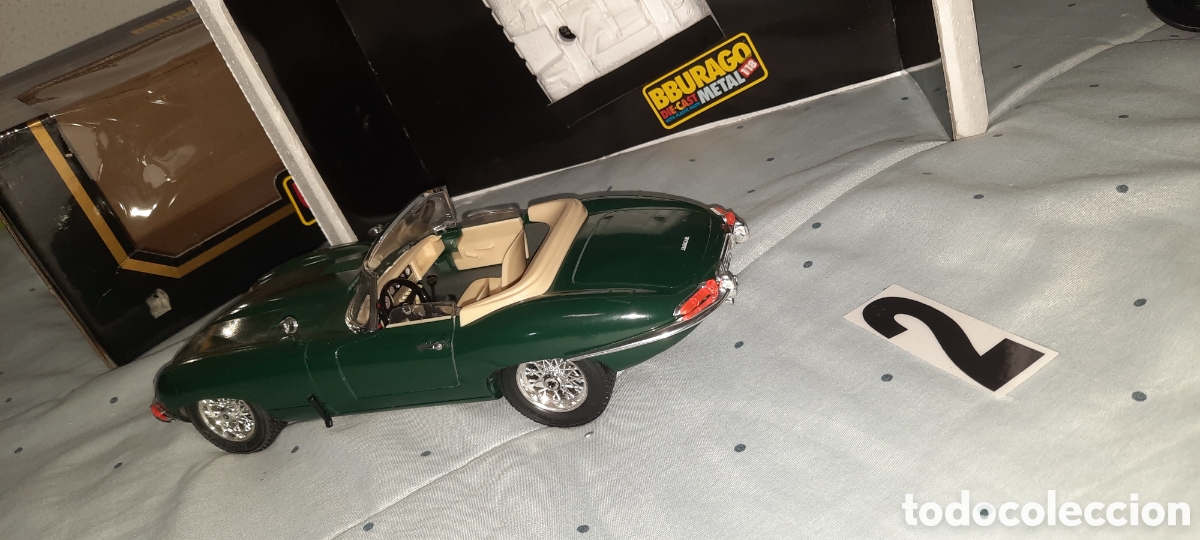 Coches a escala: JAGUAR E CABRIOLET,A&Ntilde;O 1961,ESCALA 1/18,BURAGO
