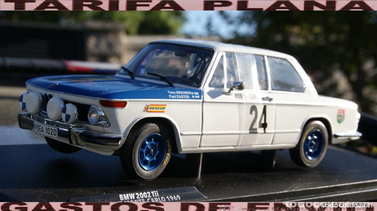 Coches a escala: BMW 2002 TII RALLYE DE MONTECARLO 1969 TIMO MAKINEN - PAUL EASTER ESCALA 1:18 DE solido EN su CAJA