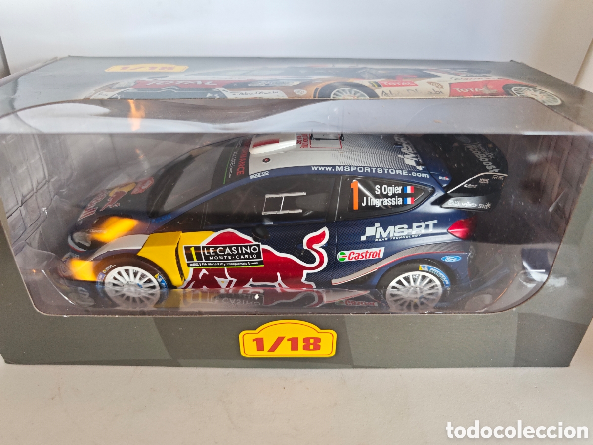 Coches a escala: VOLKSWAGEN POLO R WRC 2015 RED BULL - OGIER / INGRASSIA - RALLY RALLYE ALTAYA IXO ESCALA 1/18