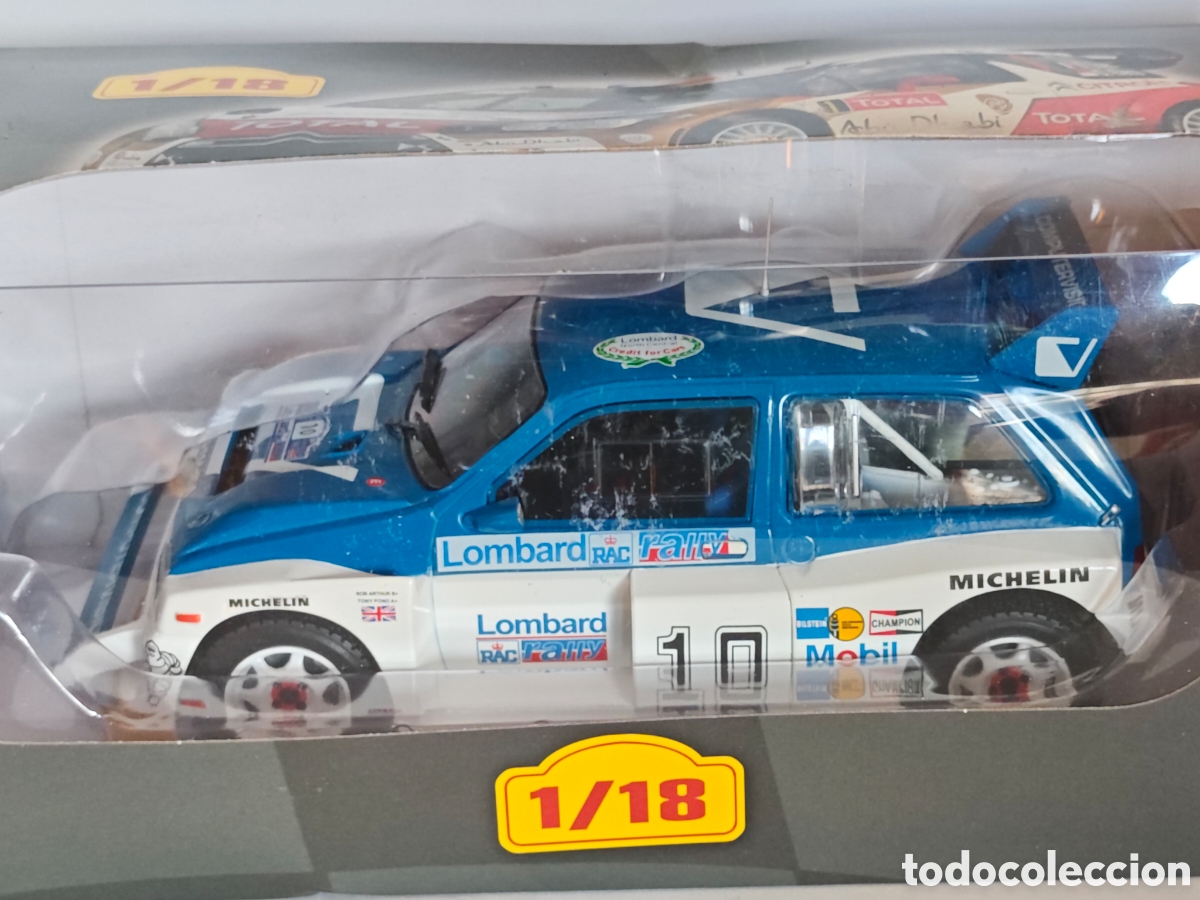 Coches a escala: MG METRO 6R4 - 1985 - T. POND. ROB ARTHUR. - RALLY RALLYE ALTAYA IXO ESCALA 1/18