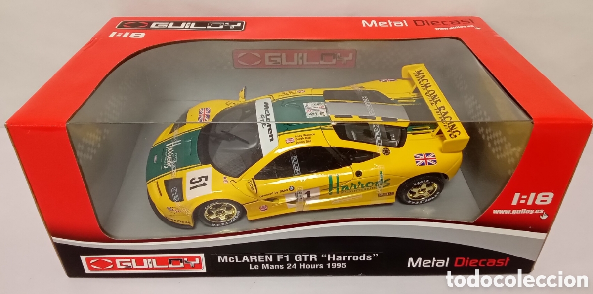 Coches a escala: McLaren F1 GTR Harrods Le Mans 24 Hours 1995 Guiloy esc 1/18 Diecast