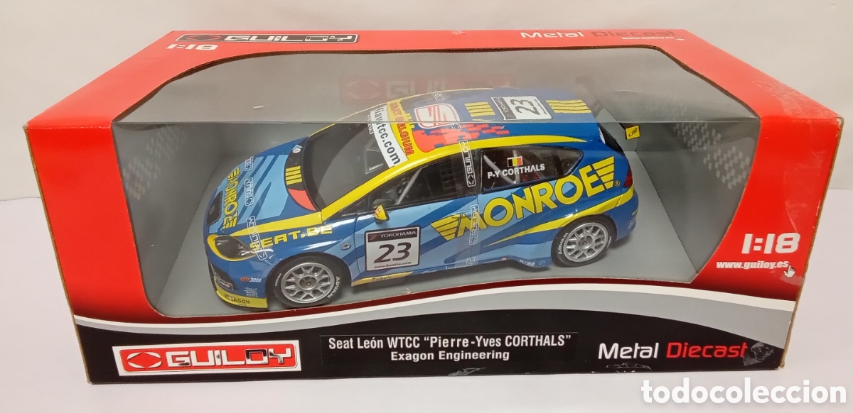 Coches a escala: Seat Leon wtcc Guiloy esc 1/18 Diecast