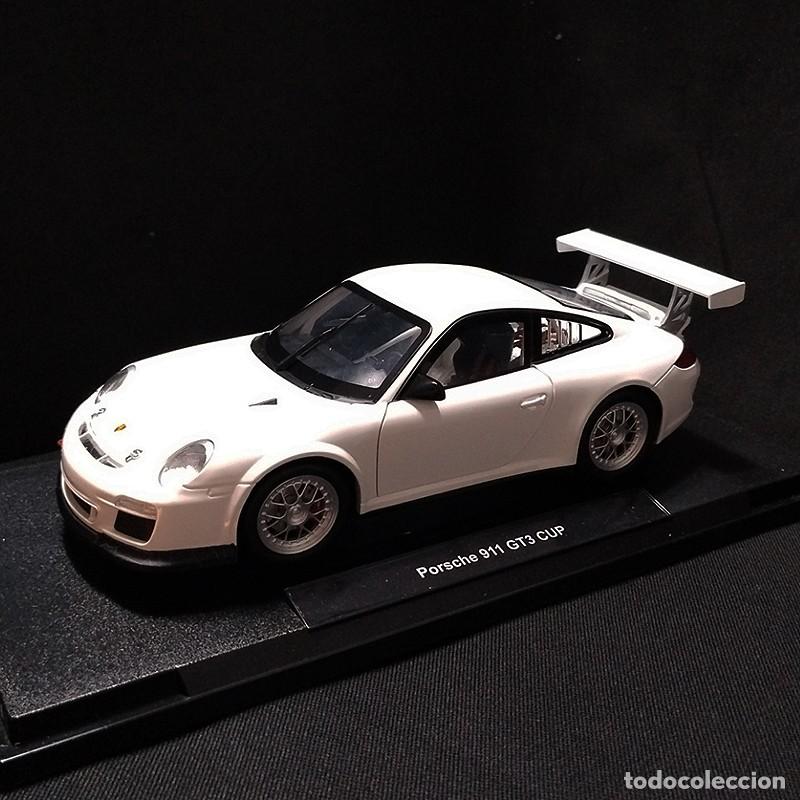 Coches a escala: Welly, Porsche 911 GT3 Cup, Blanco, 1:18