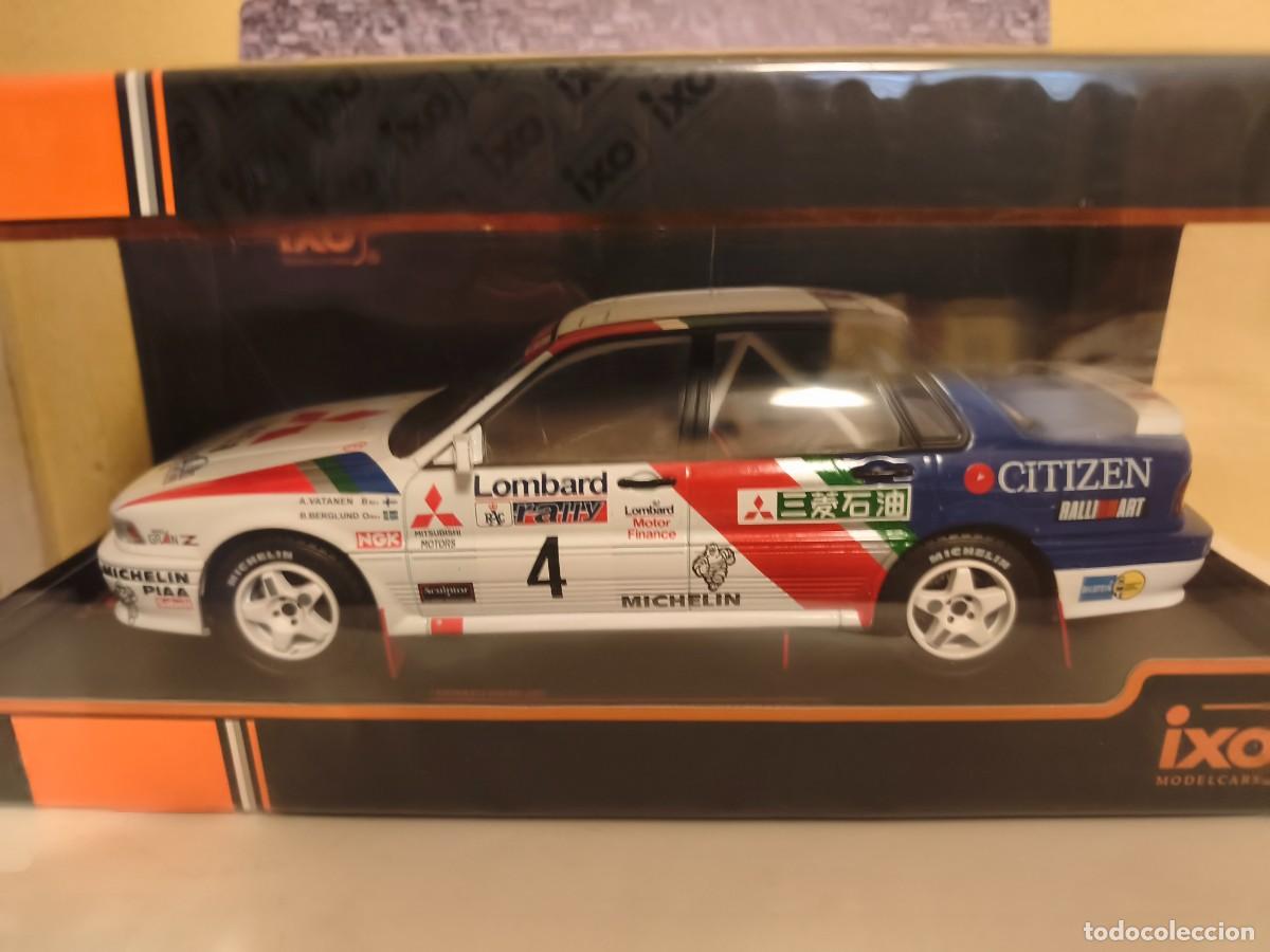 Coches a escala: Rally. Mitsubishi Galant VR4. A. Vatanen-RAC Lombard 1990. IXO 1/18. Leer bien descripci&oacute;n.