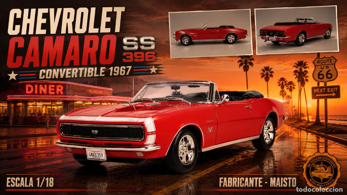 Carros em escala: Chevrolet Camaro SS 396 Convertible 1967