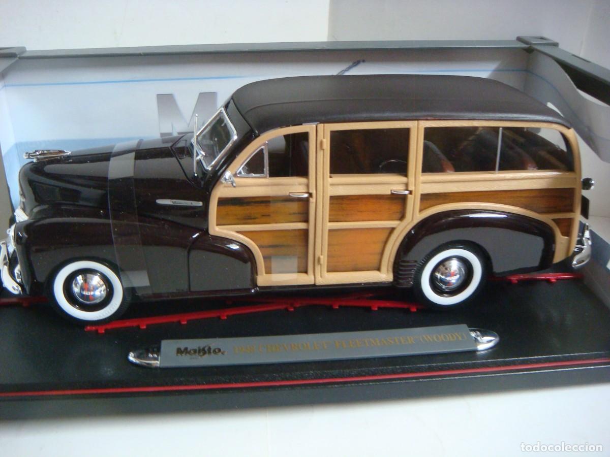Coches a escala: COCHE ESCALA 1'18 CHEVROLET FLEET MASTER (WODDY) DE MAISTO NUEVO CON SU CAJA DE ORIGEN-(&)