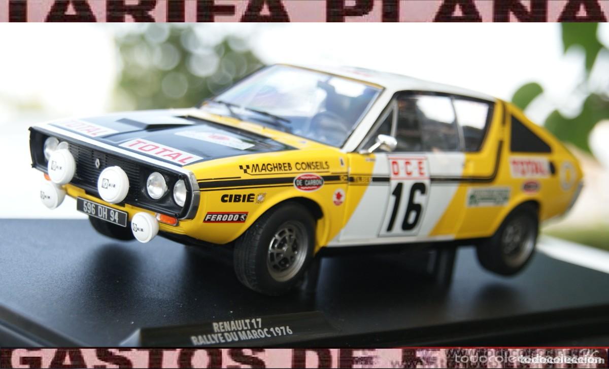Coches a escala: RENAULT 17 RALLYE DU MAROC 1976 TILBER - PRIVE escala 1:18 de solido en su caja