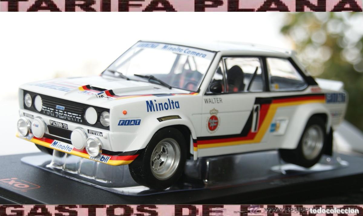 Coches a escala: Fiat 131 Abarth #1 Rally Hunsr&uuml;ck 1979 R&ouml;hrl / Geistd&ouml;rfer ESCALA 1:18 DE IXO EN SU CAJA