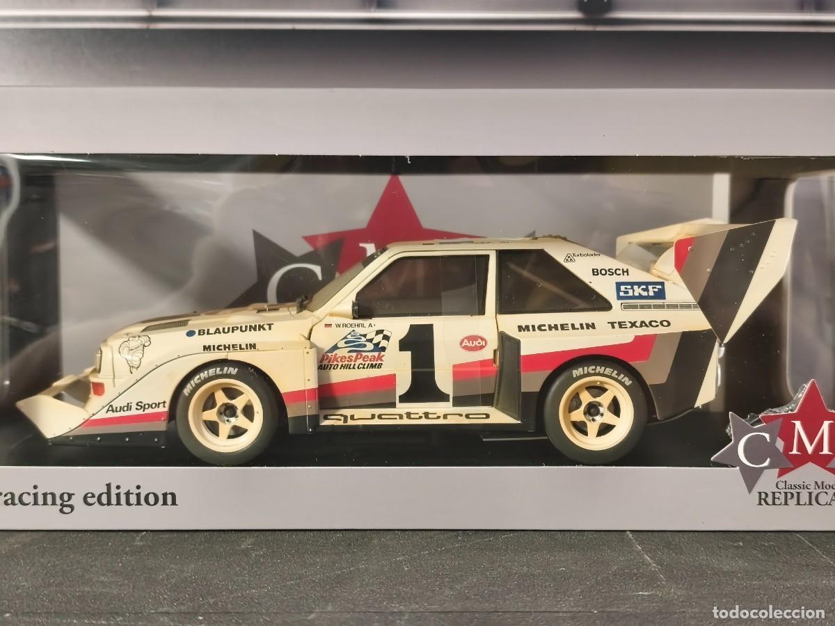 Coches a escala: Rally. Audi Quattro S1 Evo2. W. Rohrl-Pike's Peak 1987. CMR 1/18. Leer bien descripci&oacute;n