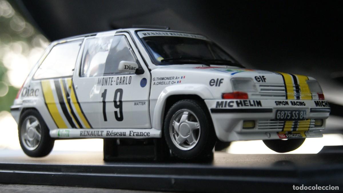 Model Cars: Renault 5 GT Turbo MK2 #19, Rally Monte Carlo 1989 A. OREILLE - G. THIMONIER ESCALA 1/18 DE SOLIDO E
