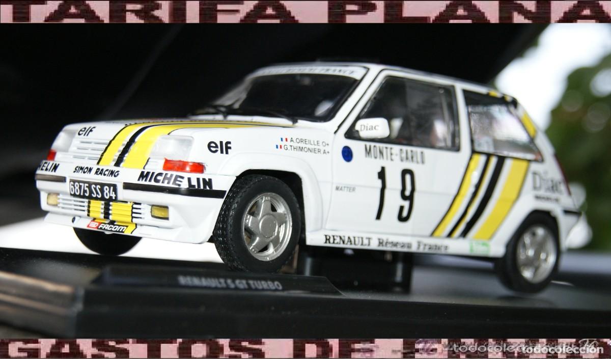 Coches a escala: Renault 5 GT Turbo MK2 #19, Rally Monte Carlo 1989 A. OREILLE - G. THIMONIER ESCALA 1:18 DE SOLIDO E