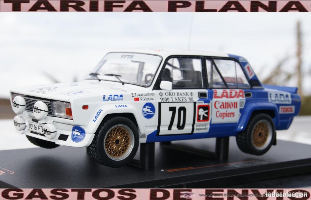 Coches a escala: Lada 2105 VFTS #70, Rally 1000 Lakes 1986 E. TUMALIAVICHUS - P. VIDEIKA ESCALA 1:18 DE IXO EN SU CAJ
