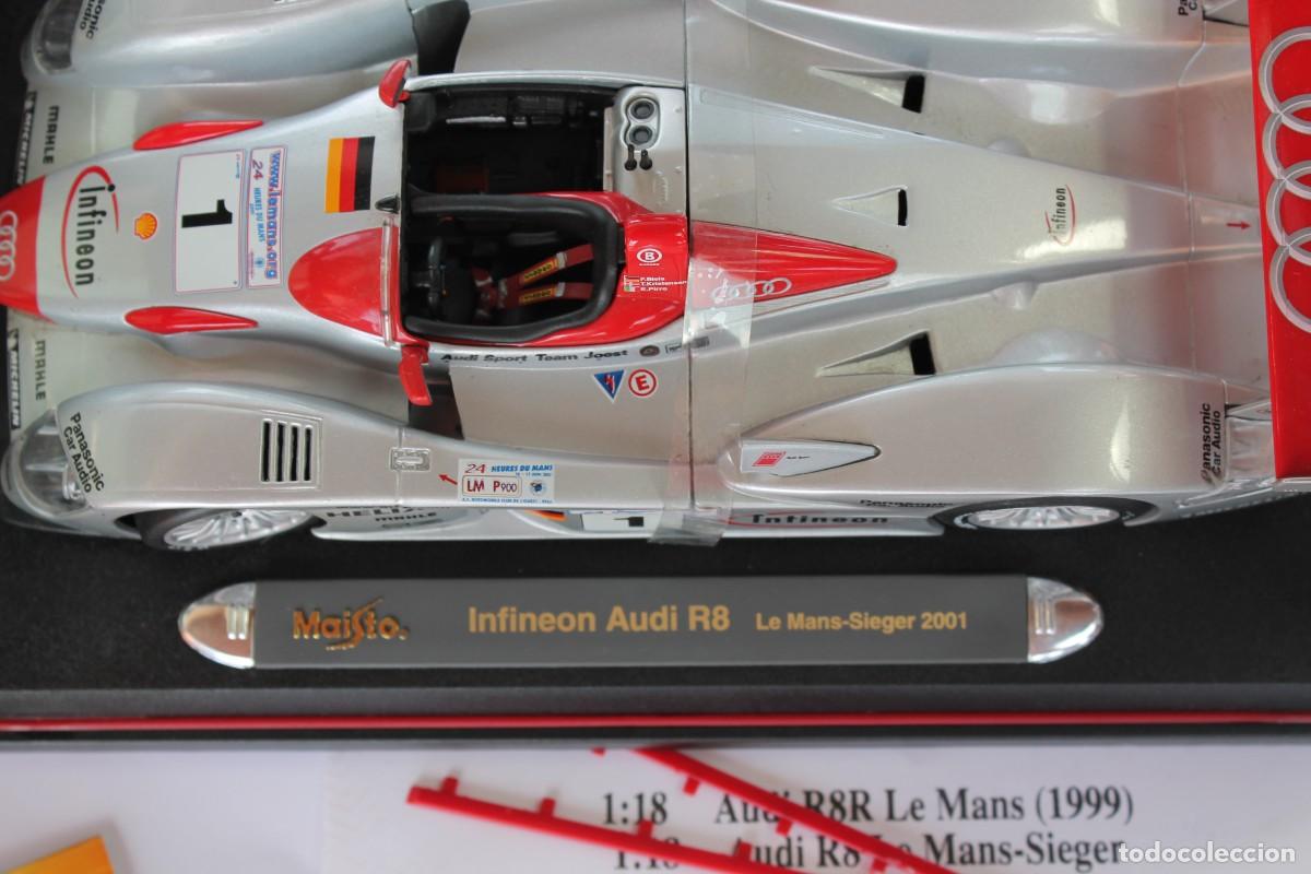 Coches a escala: INFINEON AUDI R8 LE MANS-SIEGER 2001 DE MAISTO 1:18