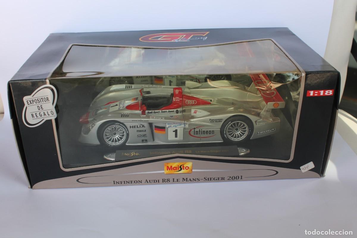 Coches a escala: INFINEON AUDI R8 LE MANS-SIEGER 2001 DE MAISTO 1:18