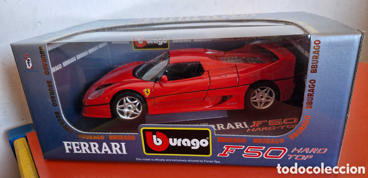 Coches a escala: COCHE FERRARI F-50 HARD TOP (1995) ESC/1:18 BURAGO ITALIA BBURAGO.NUEVO EN CAJA.