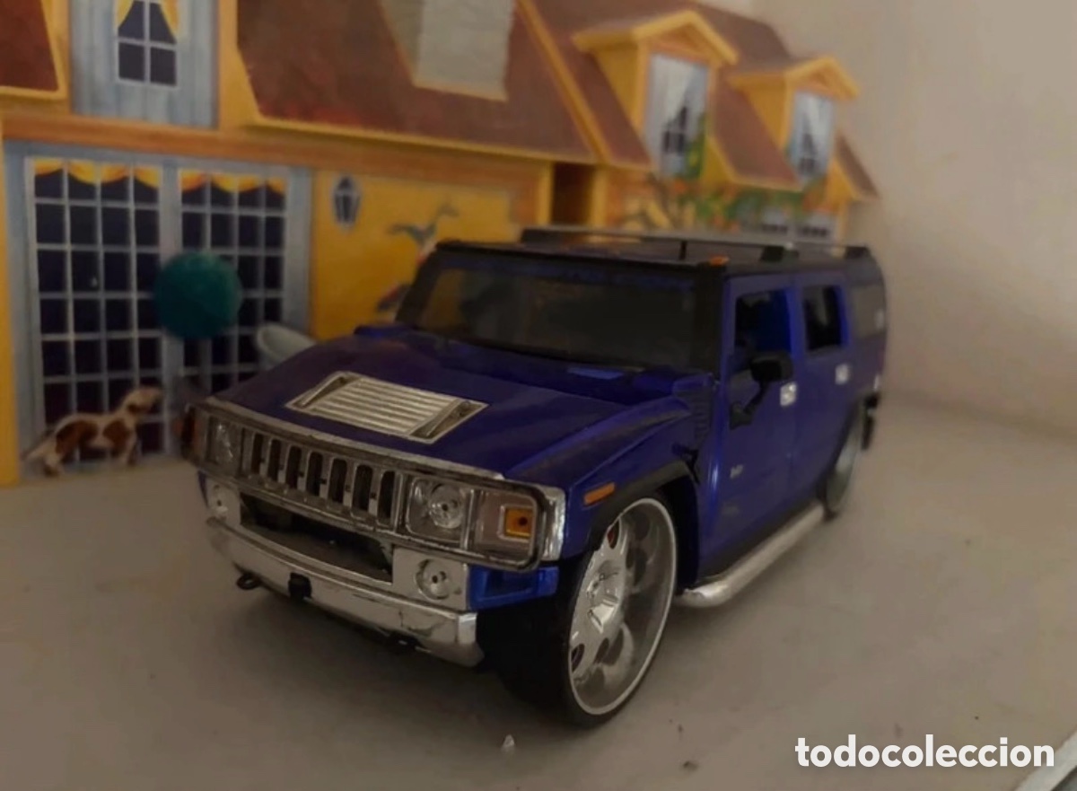Coches a escala: Hummer tuning azul escala 1/18