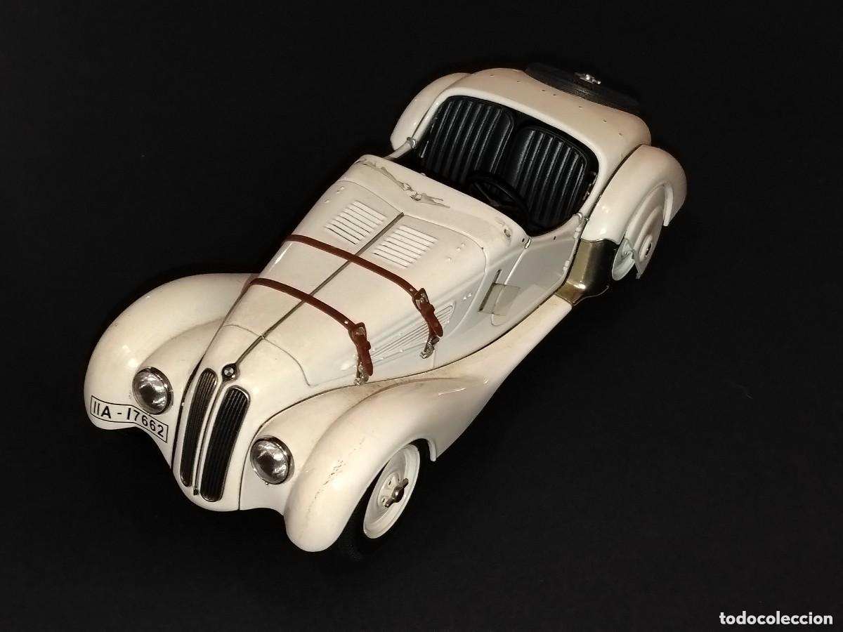 Model Cars: ANTIGUO COCHE METALICO BMW 328 ROADSTER BLANCO 1/18 AUTO ART