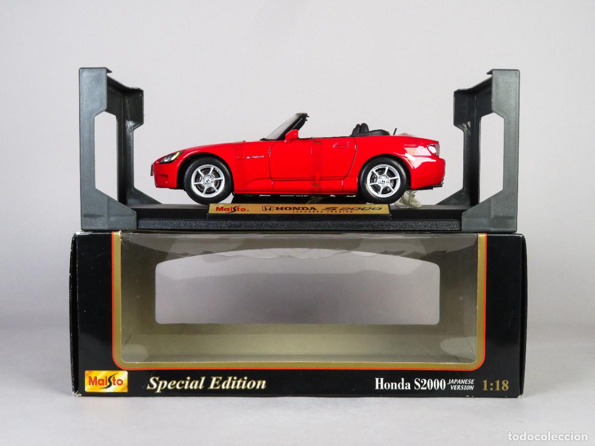 Coches a escala: Honda S 2000 Maisto Japanese Version color rojo 1/18 nuevo con caja Special Edition
