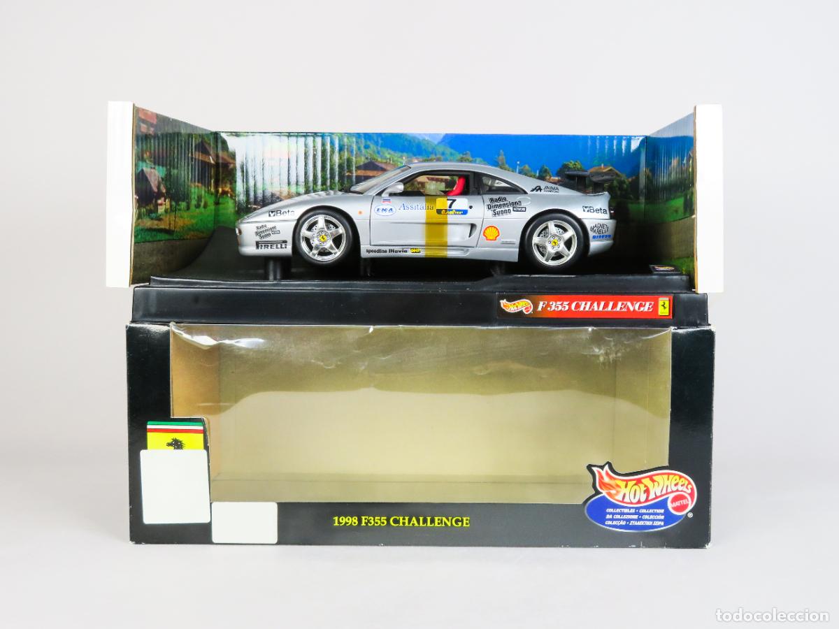 Coches a escala: Ferrari F355 Challenge 1998 Hot Wheels 1/18 nuevo con caja