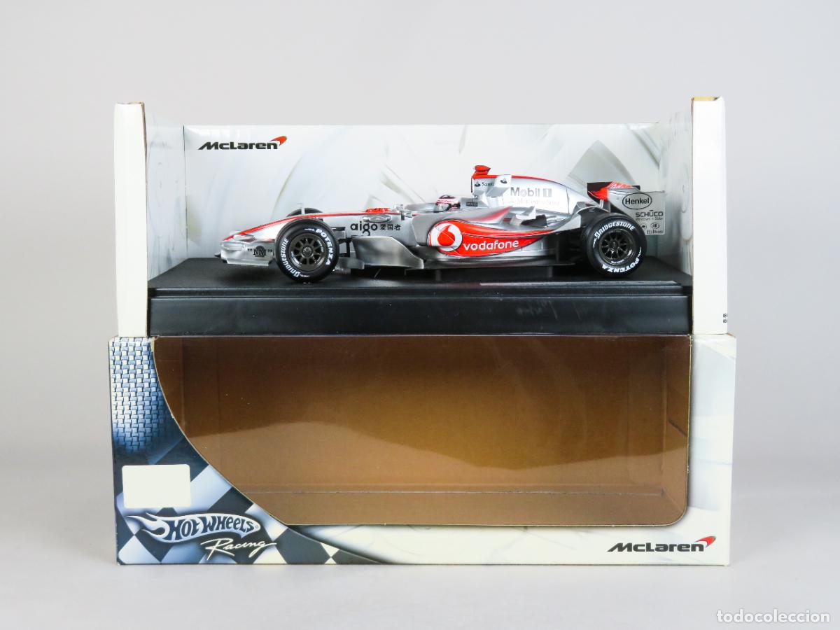 Coches a escala: McLaren MP4 22 Fernando Alonso Hot Wheels Racing 1/18 nuevo con caja