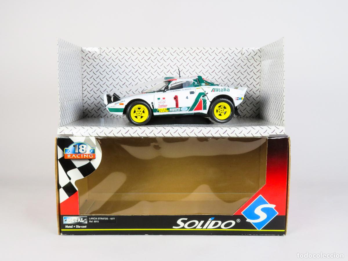 Coches a escala: Lancia Stratos 1977 Rally Montecarlo S&oacute;lido Racing 1/18 nuevo con caja