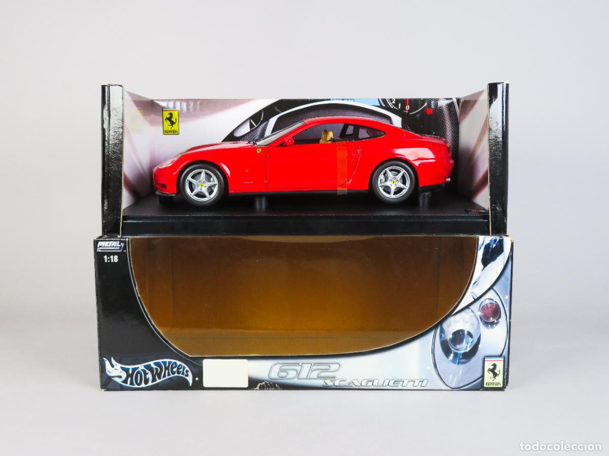 Coches a escala: Ferrari 612 Scaglietti Hot Wheels Racing 1/18 nuevo con caja