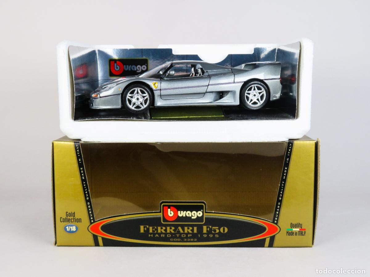 Coches a escala: Ferrari F50 Hard Top 1995 Burago Gold Collection 1/18 nuevo con caja