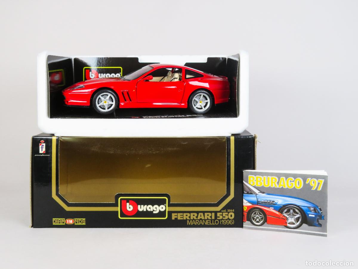 Coches a escala: Ferrari 550 Maranello 1996 Burago 1/18 nuevo con caja