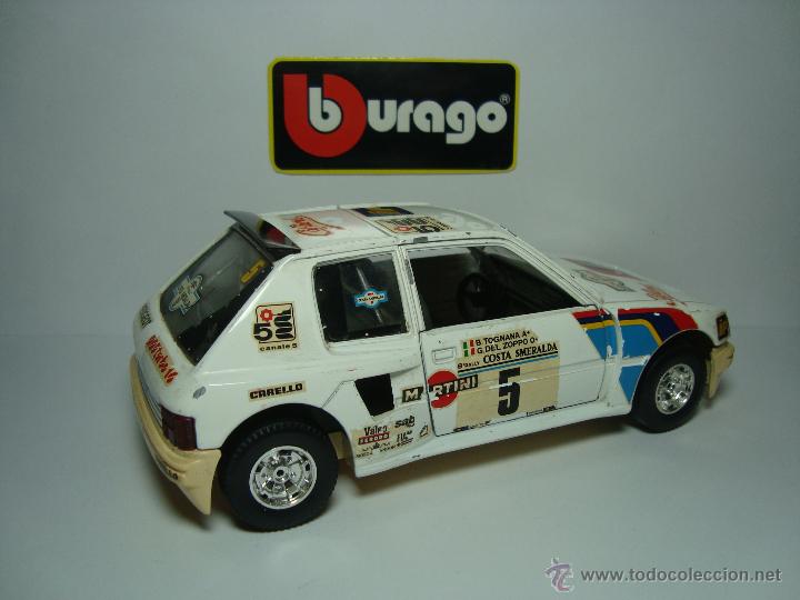 Peugeot 205 Turbo 16 Gr.B - Burago 1/24 - Harry Vatanen - Miniature D'occasion