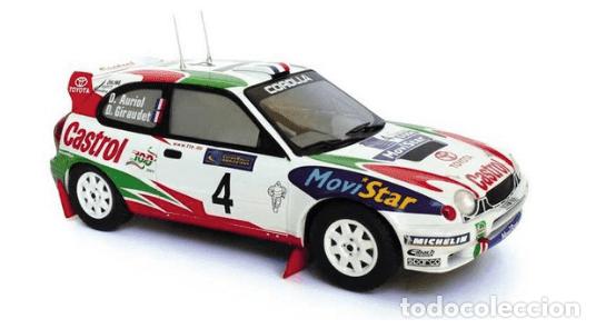 Carros em escala: Coche Rallye Toyota Corolla WRC / Didier Auriol - D. Giraudet / Rally China, 1999 (Escala 1:24) New