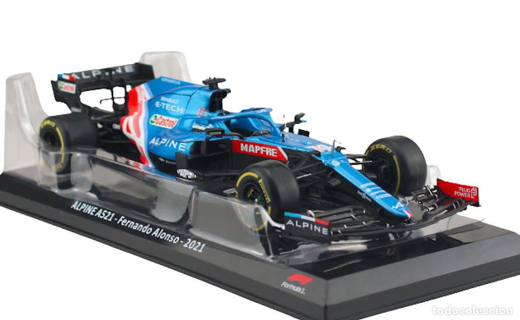 Coches a escala: Coche F1 Alpine A521 / Fernando Alonso (2021) / (Escala 1:24) A 521 Formula 1, carreras F-1, espa&ntilde;ol