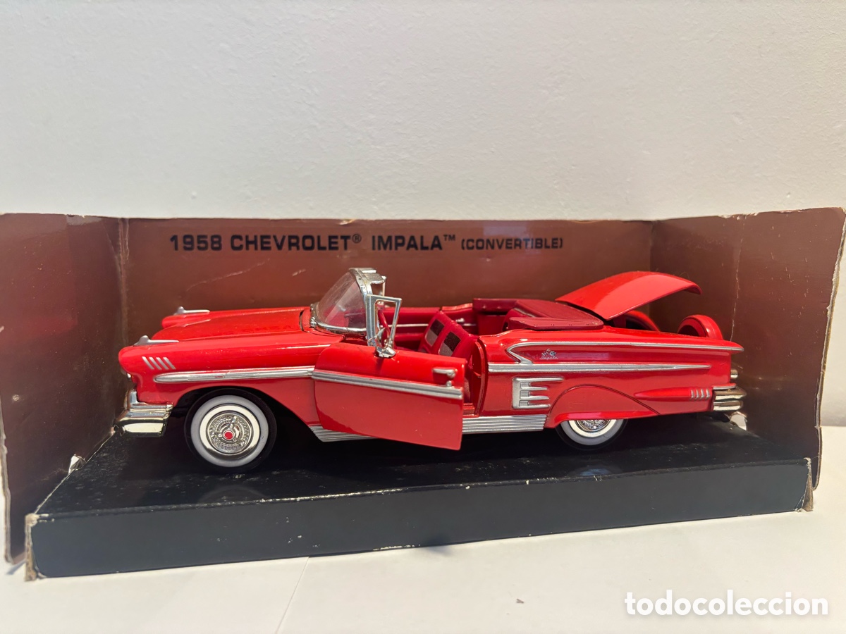 Coches a escala: 1958 Chevrolet Impala Convertible MotorMax 1:24