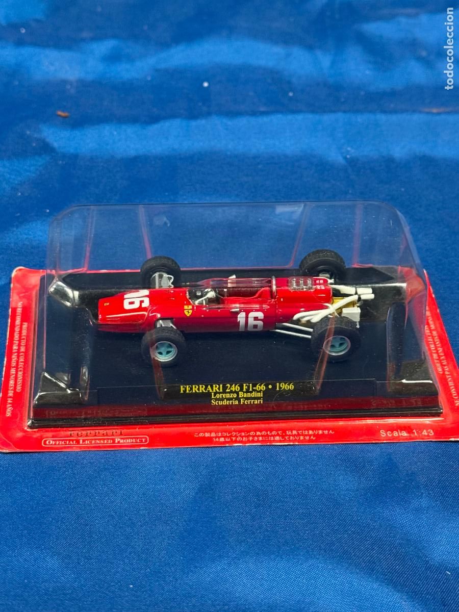 Coches a escala: FERRARI 246 F1-66 DE 1966 EDICCIONES DE ALTAYA, PILOTO LORENZO BANDINI. FERRARI-26