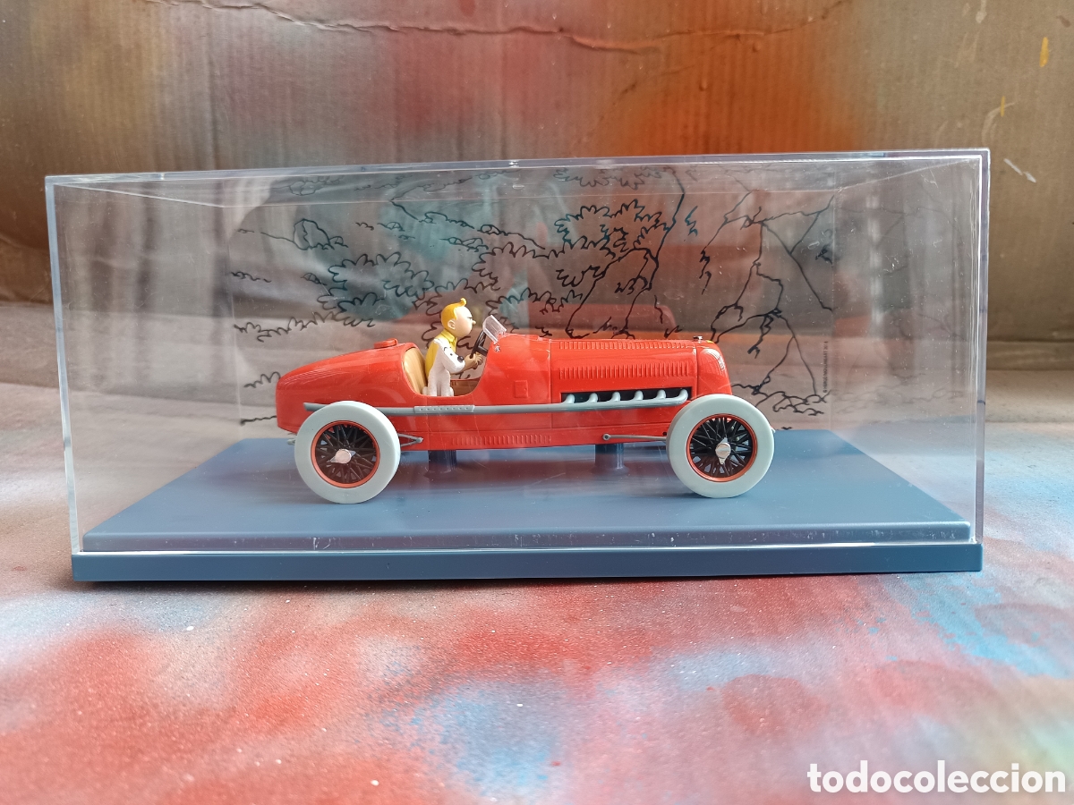 Model Cars: Colecci&oacute;n coches grandes TINTIN el b&oacute;lido rojo &rdquo;Los cigarros del Fara&oacute;n&rdquo; 1:24
